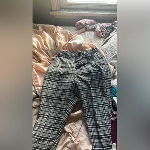 sm hot topic black and white plaid paints